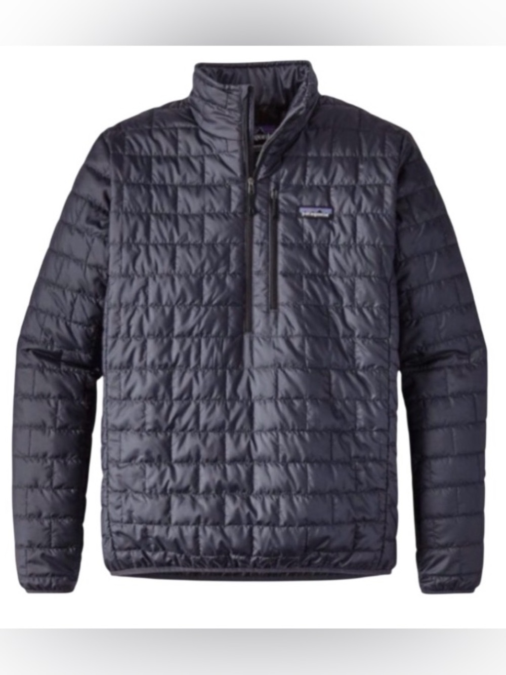 Vintage Patagonia Men's Nano Puff Quilted Pullover in Black Size XL